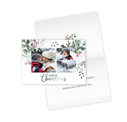 Lot de 4 cartes de Noël 10x14cm avec votre photo Fotocompil