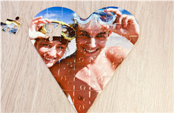 Puzzle photo 40 pièces en forme de cœur Iconea 