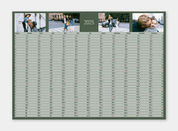 Calendrier 1 page A4 20 x 30 cm